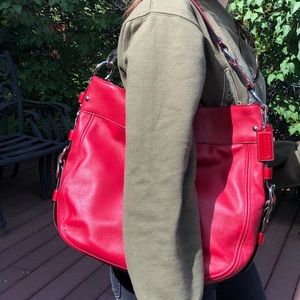 Coach Red Leather Bag